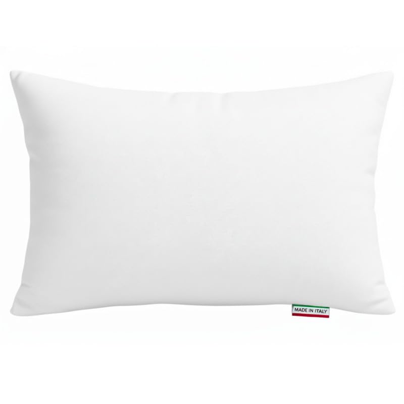 Cuscini Letto Matrimoniale, Guanciale Letto con Fodera PoliCotone, Cuscini Antiacaro Anallergico, Morbida Imbottitura in Fibra di Poliestere, Made in Italy