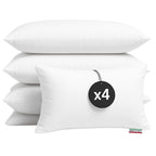 Cuscini Letto Matrimoniale, Guanciale Letto con Fodera PoliCotone, Cuscini Antiacaro Anallergico, Morbida Imbottitura in Fibra di Poliestere, Made in Italy