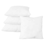 Set 4 imbottiture Cuscini bianchi 65 x 65 cm morbida made in Italy Cuscini Fiber divano letto