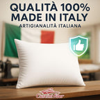 Cuscini Letto Matrimoniale, Guanciale Letto con Fodera PoliCotone, Cuscini Antiacaro Anallergico, Morbida Imbottitura in Fibra di Poliestere, Made in Italy