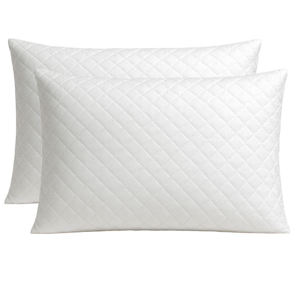 Cuscini Letto Matrimoniale con Imbottitura in Fiocco di Memory Foam e Federa Massaggiante, Cuscino Memory Foam Guanciale Morbido per Dormire Sicuri, Antiacaro e Anallergico