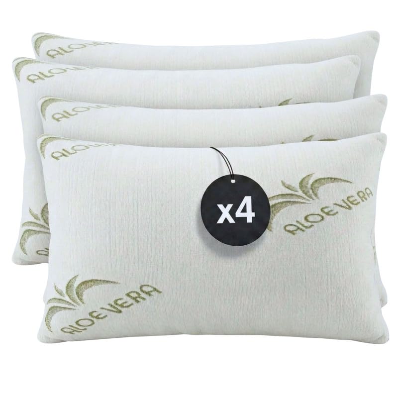 Cuscini Letto Matrimoniale Ultra Soft Imbottiti con Fibra di Poliestere Molto Morbida, il Guanciale Letto Possiede un’Altezza di 15cm REGOLABILE, Federa Anallergica con Zip 45x75cm