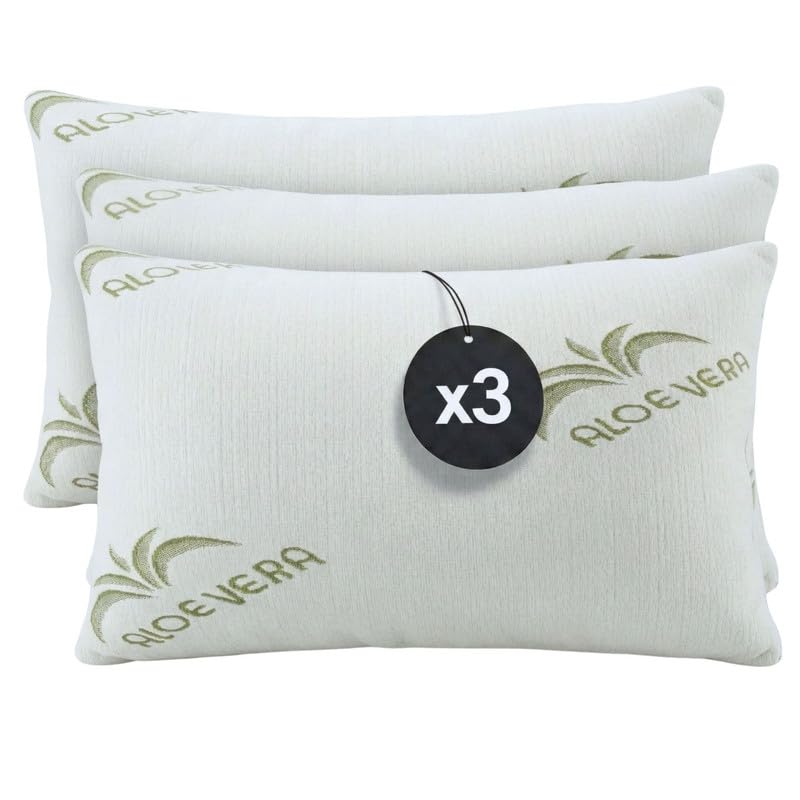 Cuscini Letto Matrimoniale Ultra Soft Imbottiti con Fibra di Poliestere Molto Morbida, il Guanciale Letto Possiede un’Altezza di 15cm REGOLABILE, Federa Anallergica con Zip 45x75cm