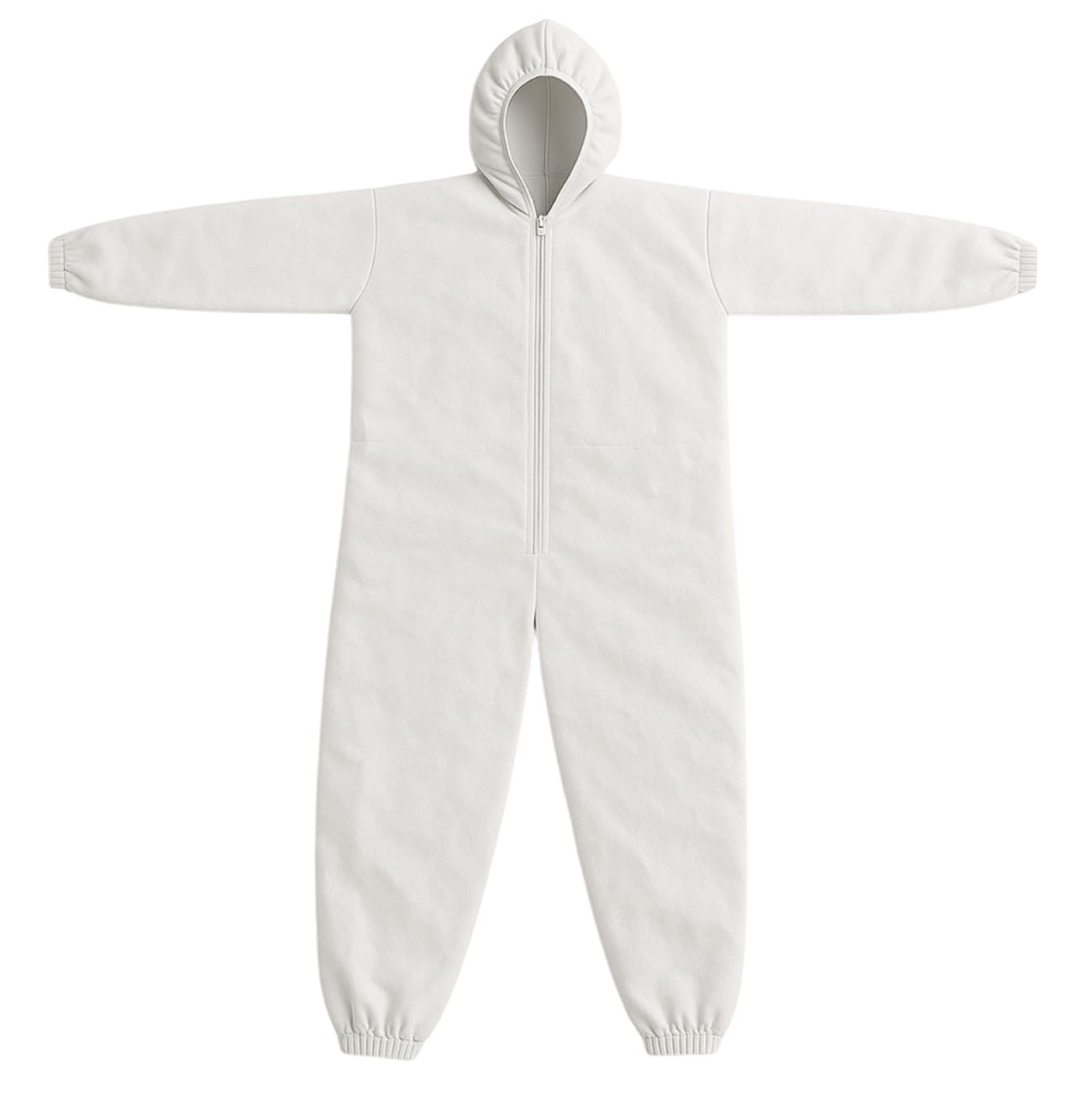 Tuta per Tagliare Erba Bianca Taglia Unica con Elastici Comoda, per Imbianchino, Tessuto 60 gr/mq Molto Resistente, Lavabile e Riutilizzabile Rispetto alle Usa e Getta, Made in Italy (Polipropilene)