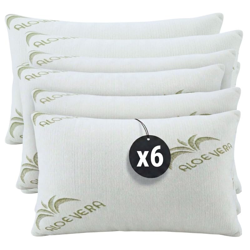 Cuscini Letto Matrimoniale Ultra Soft Imbottiti con Fibra di Poliestere Molto Morbida, il Guanciale Letto Possiede un’Altezza di 15cm REGOLABILE, Federa Anallergica con Zip 45x75cm