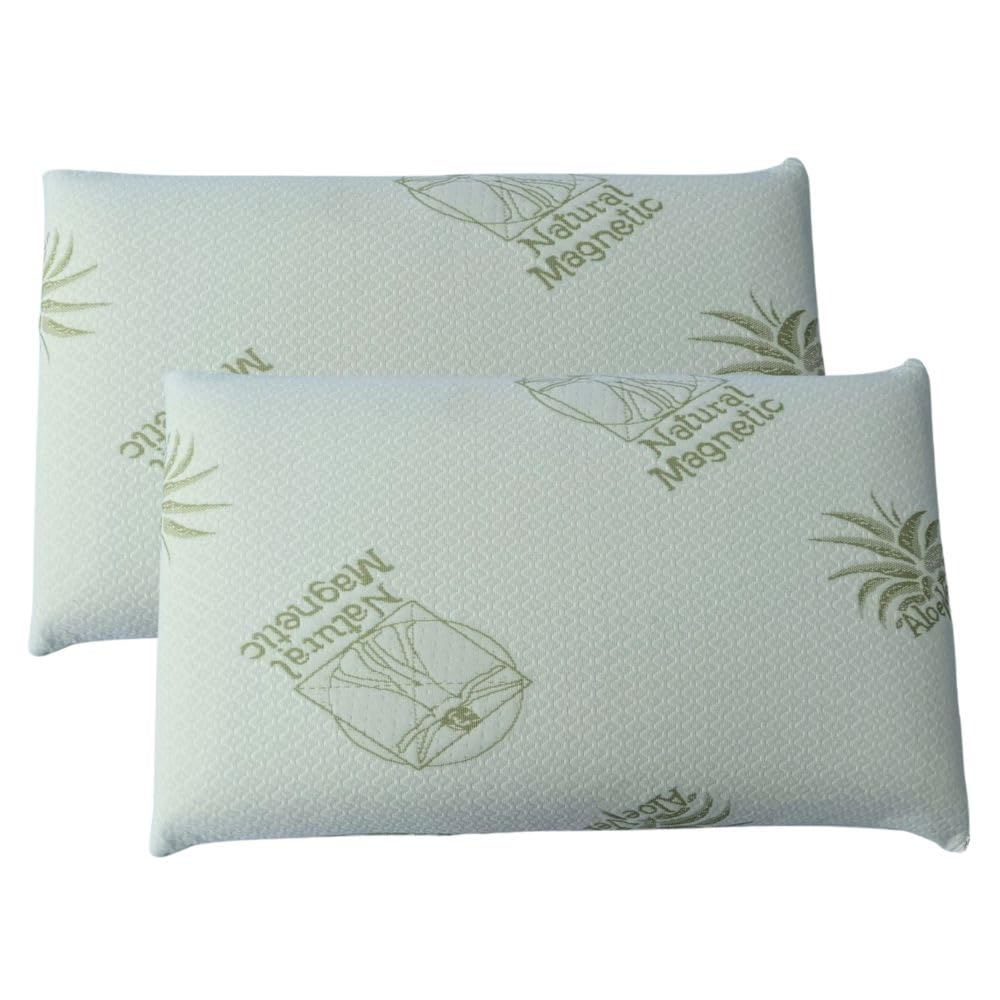 CUSCINI FIBER - Cuscini Memory Foam 13cm, Cuscini Letto Matrimoniale Ortopedici con Fodera in Aloe Vera Sicura per la Pelle, Guanciale Letto Made in Italy, Cuscino Antiacaro Anallergico