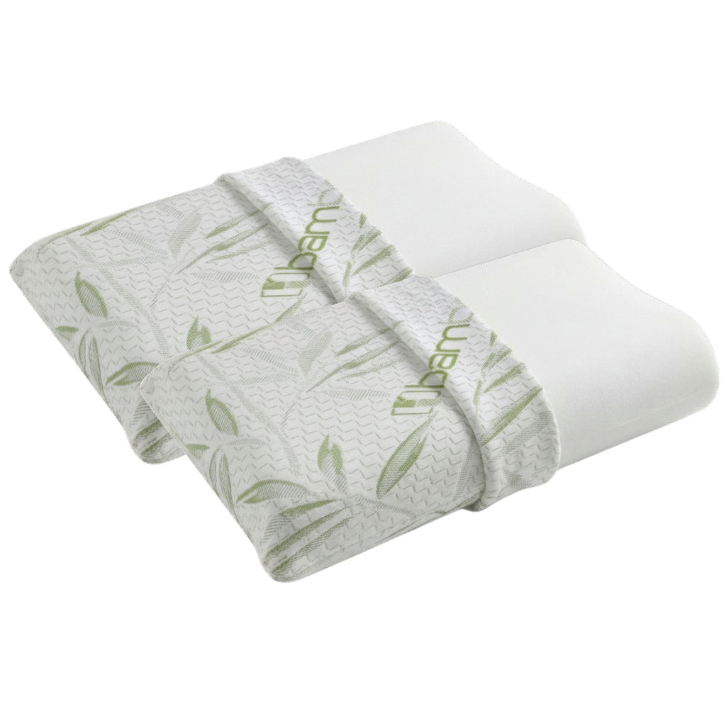 Cuscini Memory Foam WATERLILY Alto 12cm, Cuscini Letto Matrimoniale Termorgolanti ed Automodellanti con Tecnologia a Lento Ritorno, Ogni Cuscino Offre Rigidità Media su Misura
