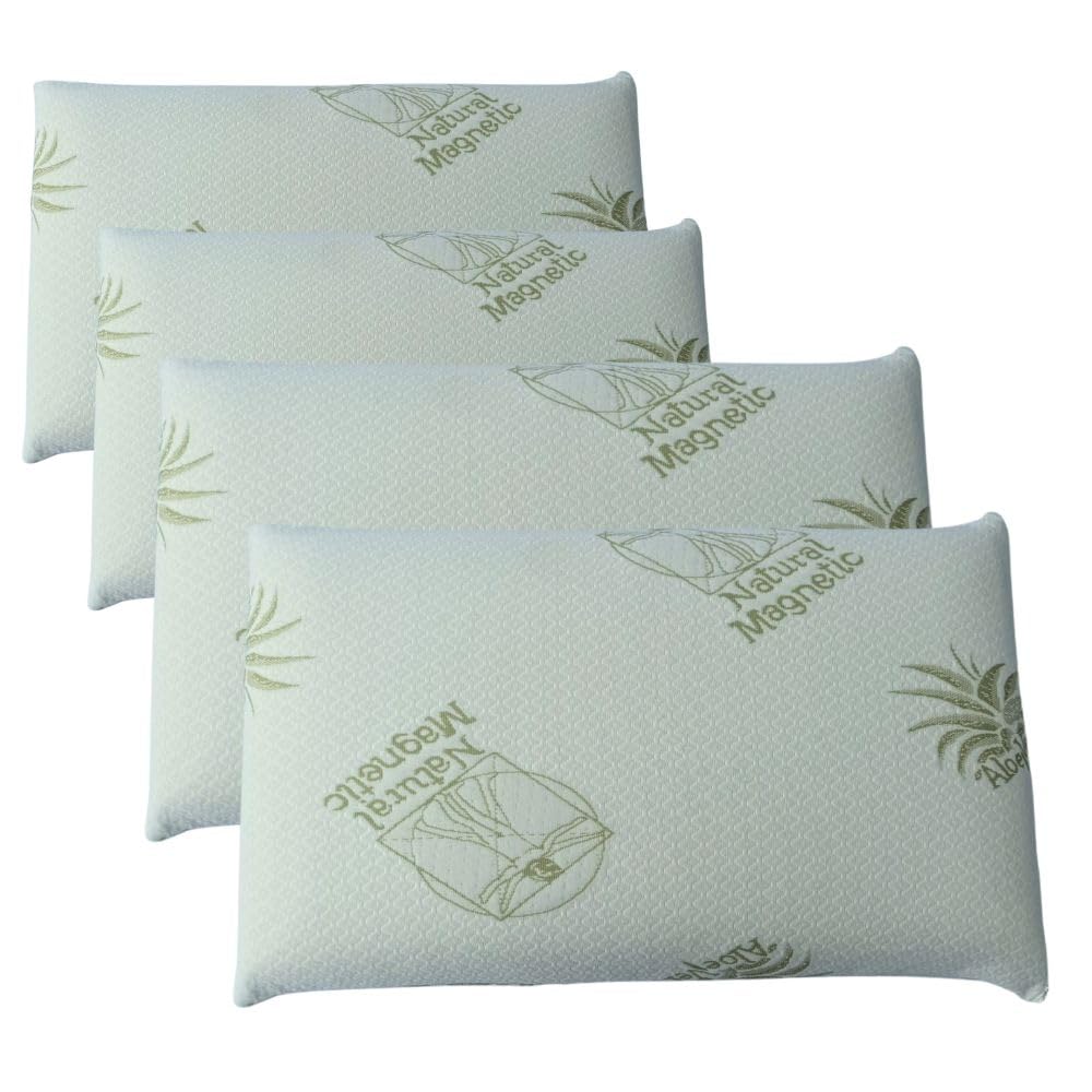 CUSCINI FIBER - Cuscini Memory Foam 13cm, Cuscini Letto Matrimoniale Ortopedici con Fodera in Aloe Vera Sicura per la Pelle, Guanciale Letto Made in Italy, Cuscino Antiacaro Anallergico