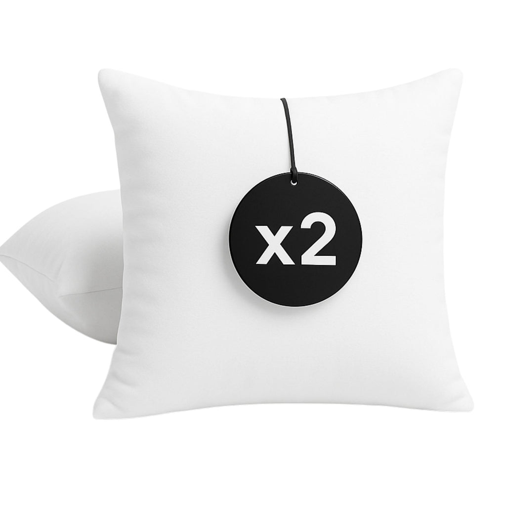 CUSCINI FIBER Set Cuscini per Divano con Fodera in Policotone Anallergici Morbidi e Soffici, Cuscino Quadrato dalle Finiture Eleganti Prodotto in Italia