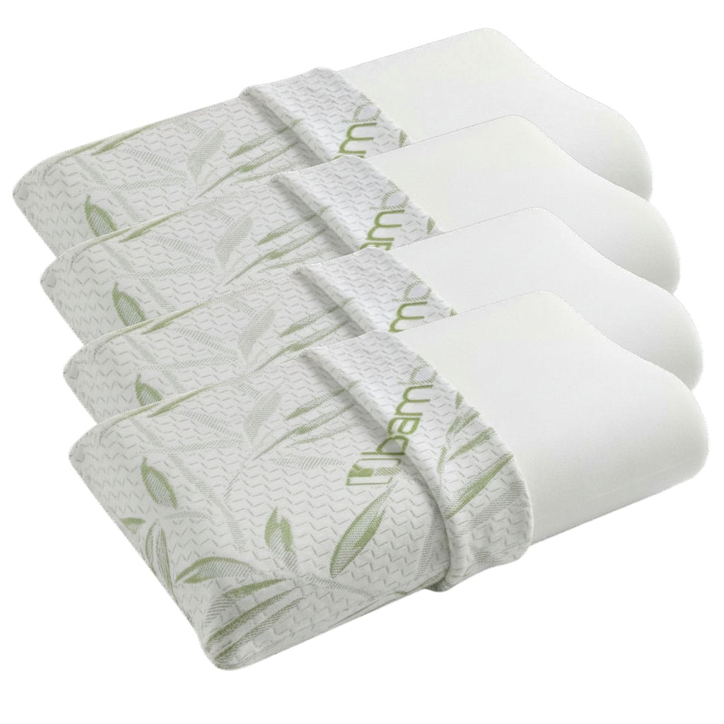 Cuscini Memory Foam WATERLILY Alto 12cm, Cuscini Letto Matrimoniale Termorgolanti ed Automodellanti con Tecnologia a Lento Ritorno, Ogni Cuscino Offre Rigidità Media su Misura