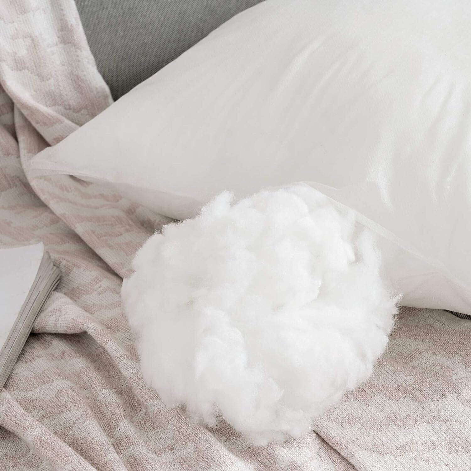 Anima Imbottitura 1pz Cuscino bianco 30 x 50 cm morbida made in Italy Cuscini Fiber divano letto