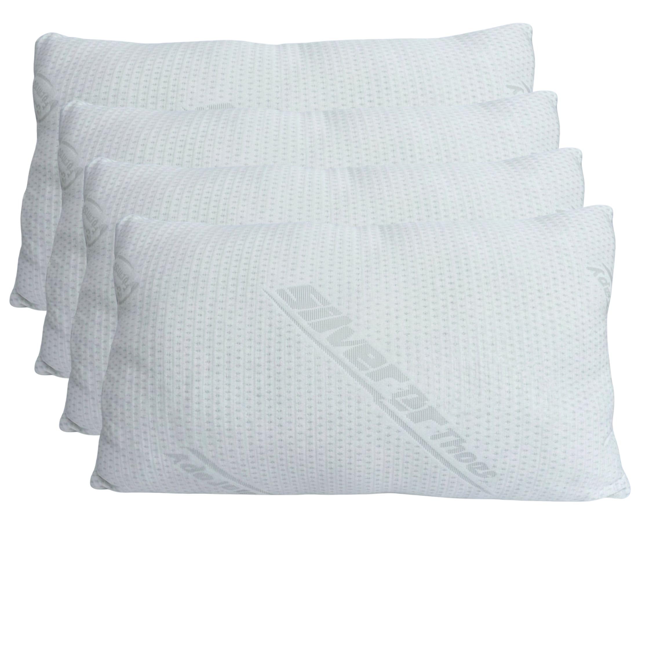 Cuscini Letto Matrimoniale Ultra Soft Imbottiti con Fibra di Poliestere Molto Morbida, il Guanciale Letto Possiede un’Altezza di 15cm REGOLABILE, Federa Anallergica con Zip 45x75cm