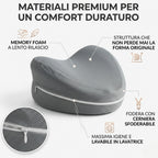 Cuscino per Gambe in Memory Foam, Cuscino per Dormire sul Fianco tra le Ginocchia in Memory a Lento Rilascio, Supporto Ergonomico si Adatta alle Tue Gambe e Fodera Sfoderabile e Lavabile