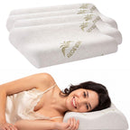 Cuscino Cervicale per Dormire in Memory Foam con Fodera Aloe, Cervicale Collo Rimedi con Tecnologia a Doppia Onda, Guanciale in Morbido Memory Foam per Supportare il Collo 40x70