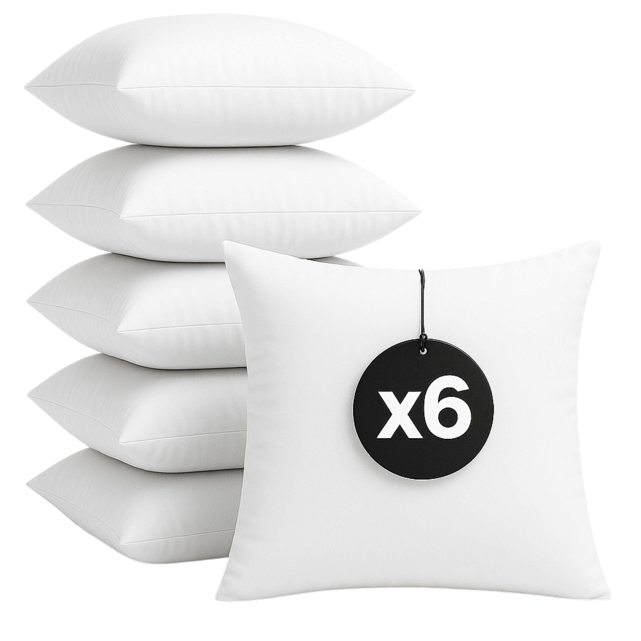 CUSCINI FIBER Set Cuscini per Divano con Fodera in Policotone Anallergici Morbidi e Soffici, Cuscino Quadrato dalle Finiture Eleganti Prodotto in Italia