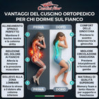 Cuscino per Gambe in Memory Foam, Cuscino per Dormire sul Fianco tra le Ginocchia in Memory a Lento Rilascio, Supporto Ergonomico si Adatta alle Tue Gambe e Fodera Sfoderabile e Lavabile