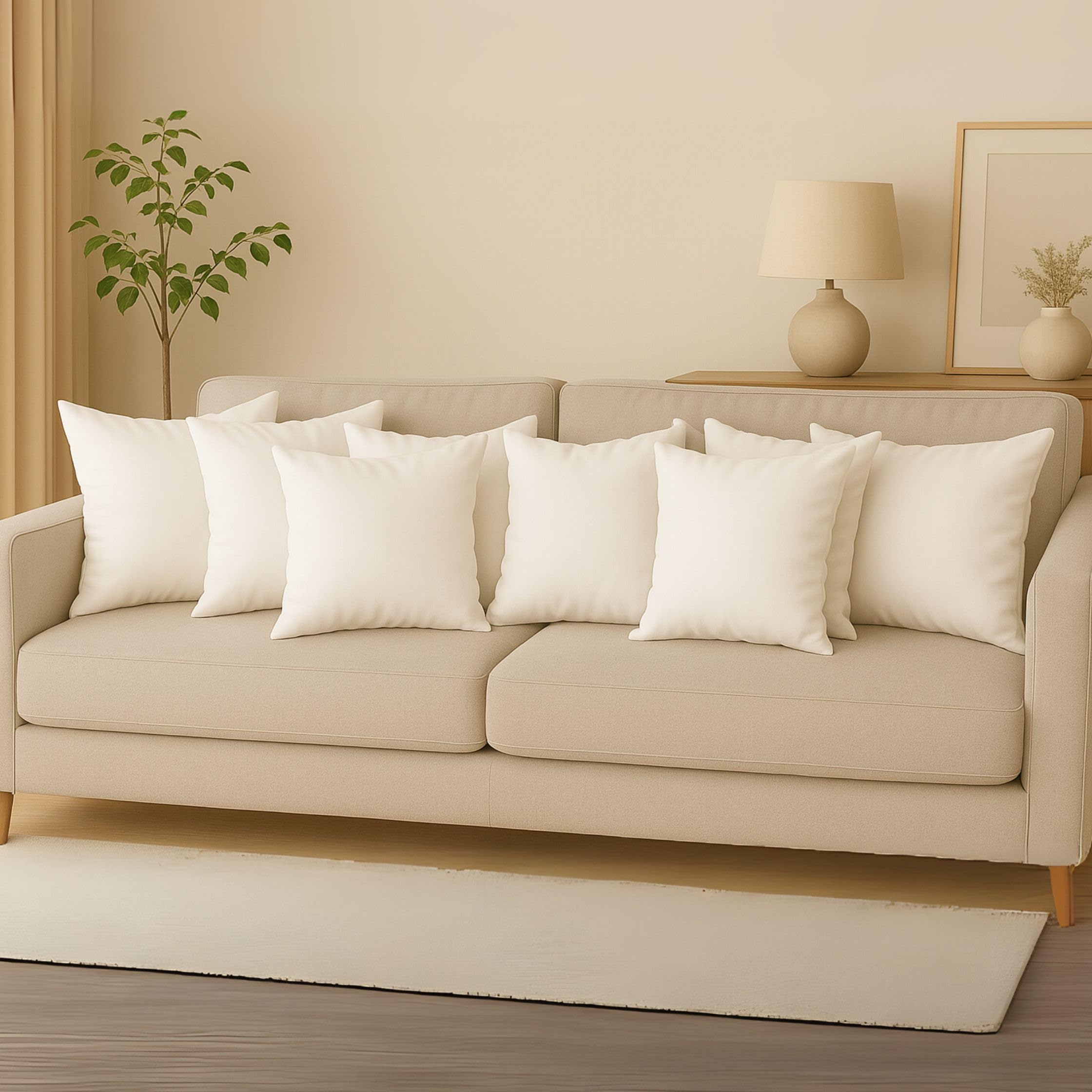 Set Imbottiture Cuscini bianchi 60x60 cm Made in Italy