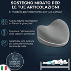 Cuscino per Gambe in Memory Foam, Cuscino per Dormire sul Fianco tra le Ginocchia in Memory a Lento Rilascio, Supporto Ergonomico si Adatta alle Tue Gambe e Fodera Sfoderabile e Lavabile