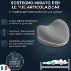 Cuscino per Gambe in Memory Foam, Cuscino per Dormire sul Fianco tra le Ginocchia in Memory a Lento Rilascio, Supporto Ergonomico si Adatta alle Tue Gambe e Fodera Sfoderabile e Lavabile