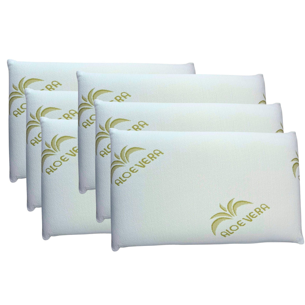 Cuscini Memory Foam Ortopedici con Fodera in Aloe Vera Sicura per la Pelle, Guanciale Letto Made in Italy, Cuscino Antiacaro Anallergico