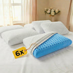 Cuscini Memory Foam Forato Traspirante e Fresco Alto 13cm, Cuscini Letto Matrimoniale con Fodera Silver Sicura per la Pelle, Guanciale Letto Antiacaro Anallergico Made in Italy