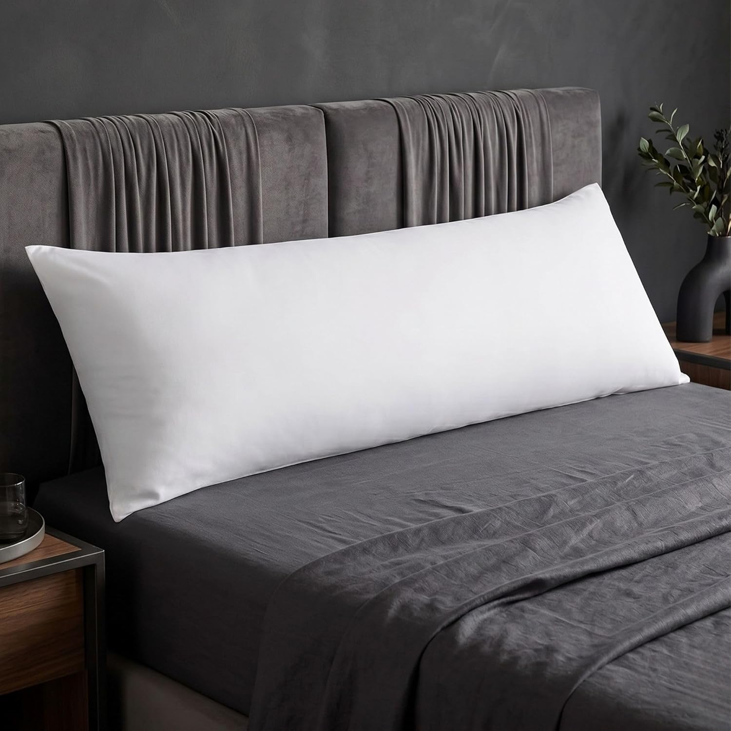 Cuscino Testata Letto Matrimoniale, per Gambe, per Dormire sul Fianco, Tessuto Delicato Misto Cotone, Imbottitura in Morbidissimo Poliestere